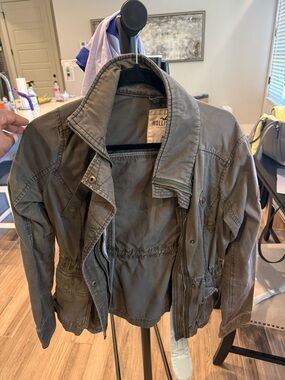 Hollister Military-Style Olive Utility Jacket